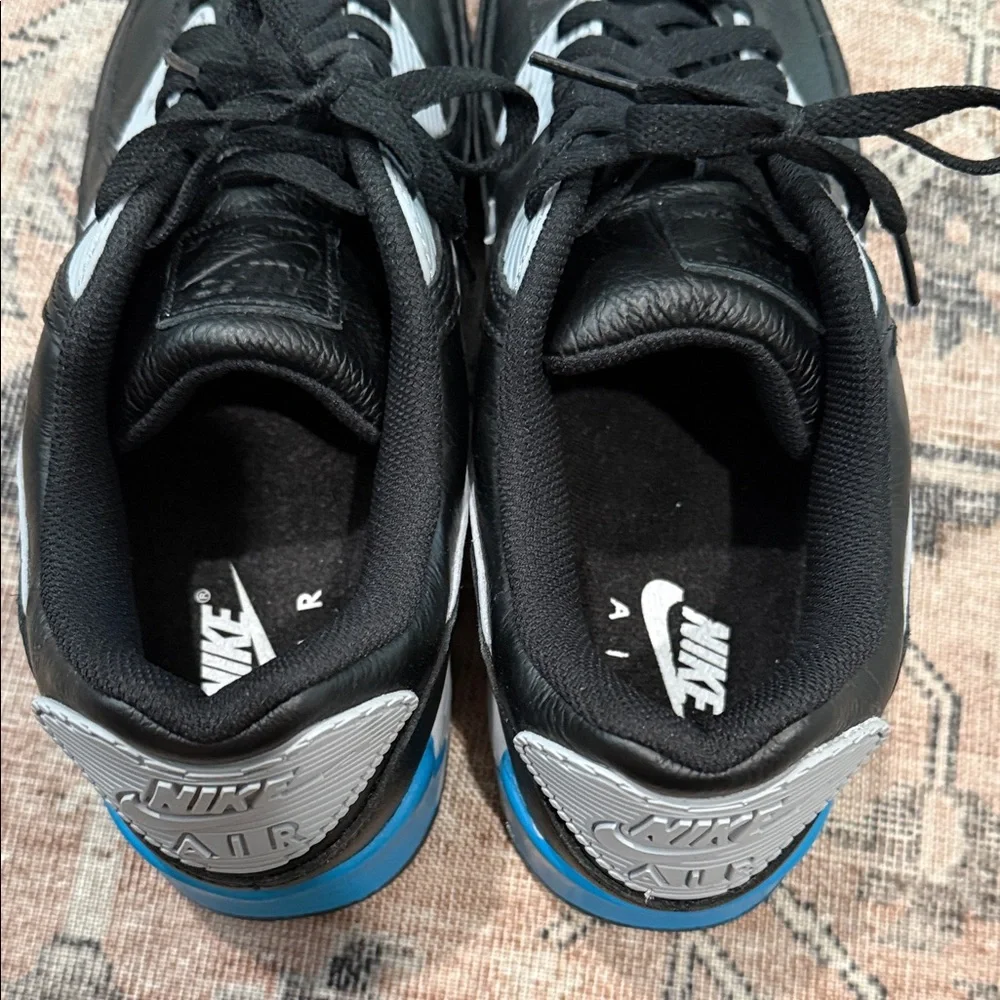 NEVER WORN Nike Men's AirMax 90 Black, Light Grey and Teal Sneakers - Picture 11 of 12
